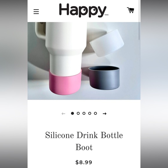 Happy Natural Products Silicone Drink Bottle Boot 30oz 40oz tumblers - Picture 1 of 3